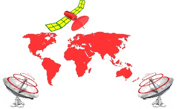 satellite and antenna post
